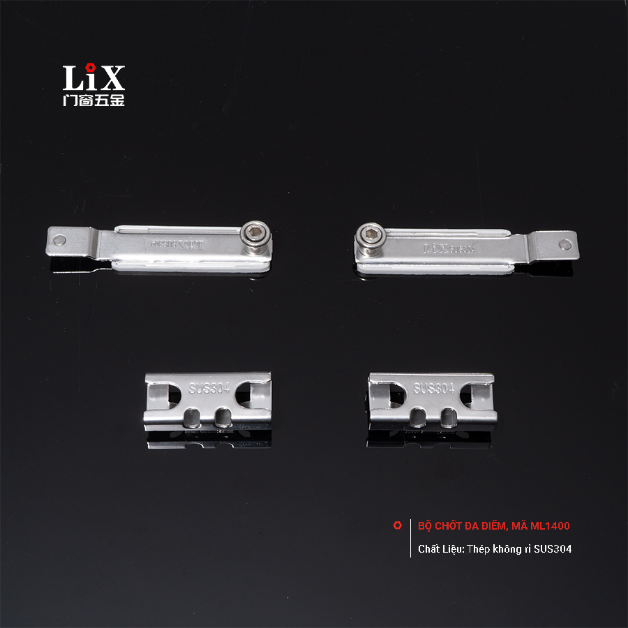 Bộ Vấu Hãm + Đầu Biên Cho Cửa 2 Cánh