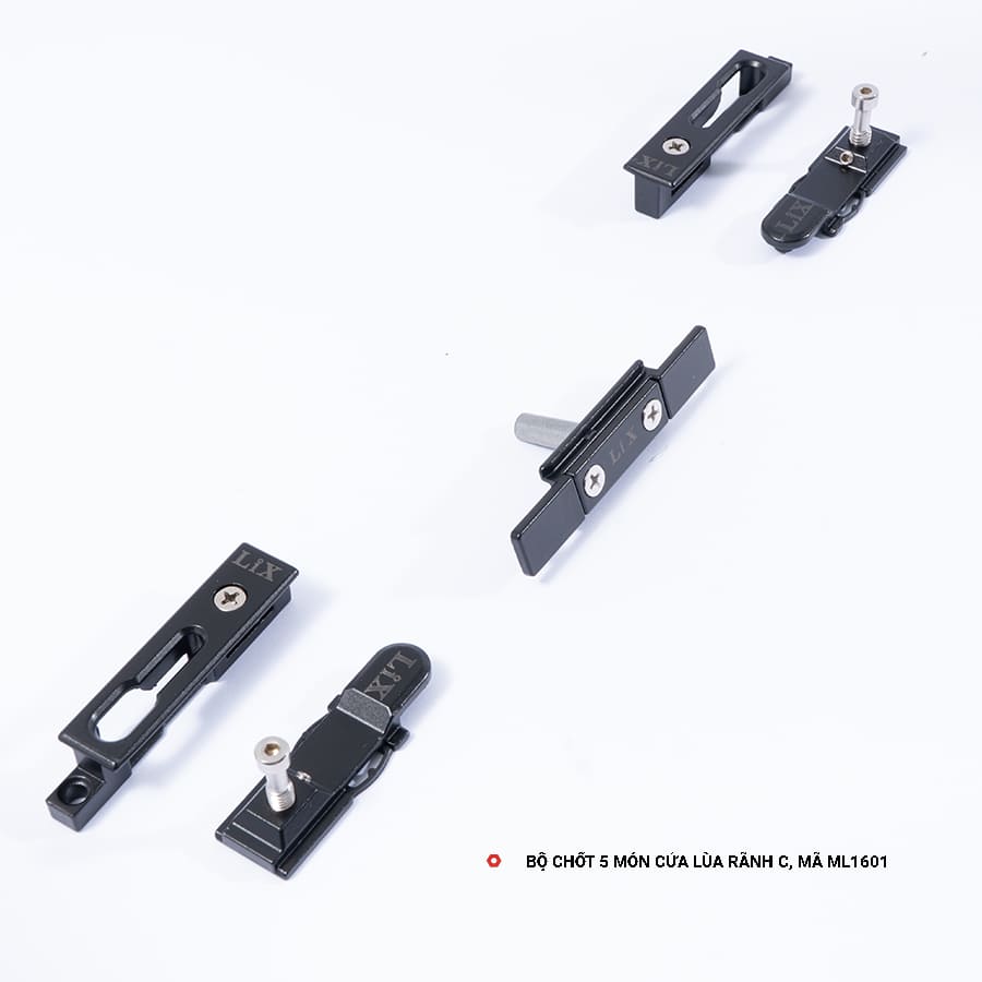 Bộ 5 món đa điểm cửa trượt rãnh C, Mã ML1601 Bộ 5 Món Cửa Lùa, Mã ML1601