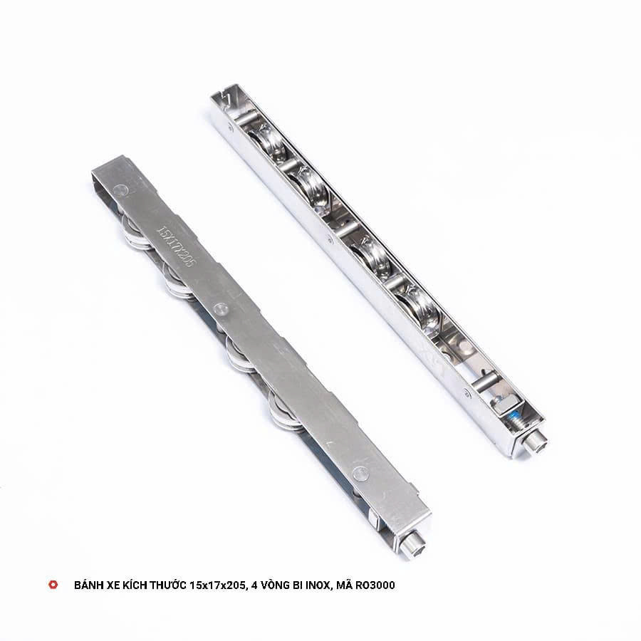 Bánh xe cửa lùa 4 vòng bi Inox